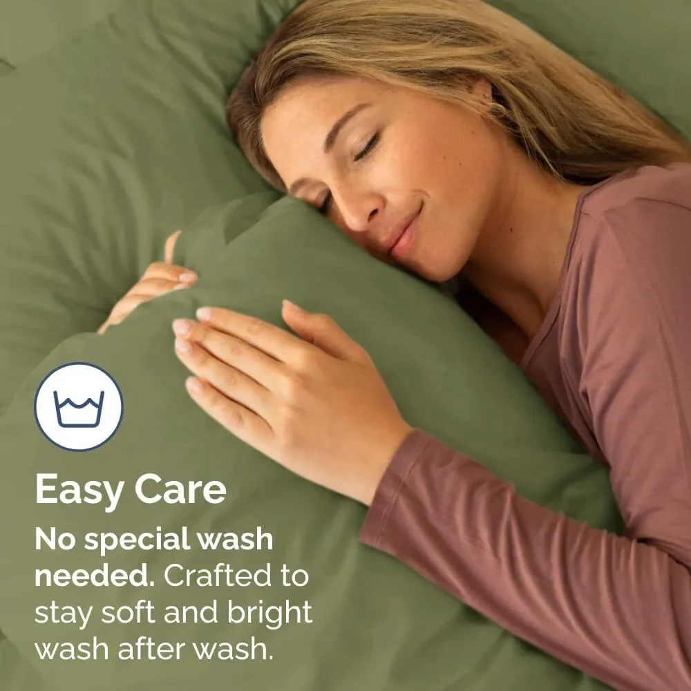 King Pillow Cases Set Of 2 - Ultra Soft Pillowcase Covers - Sage Green